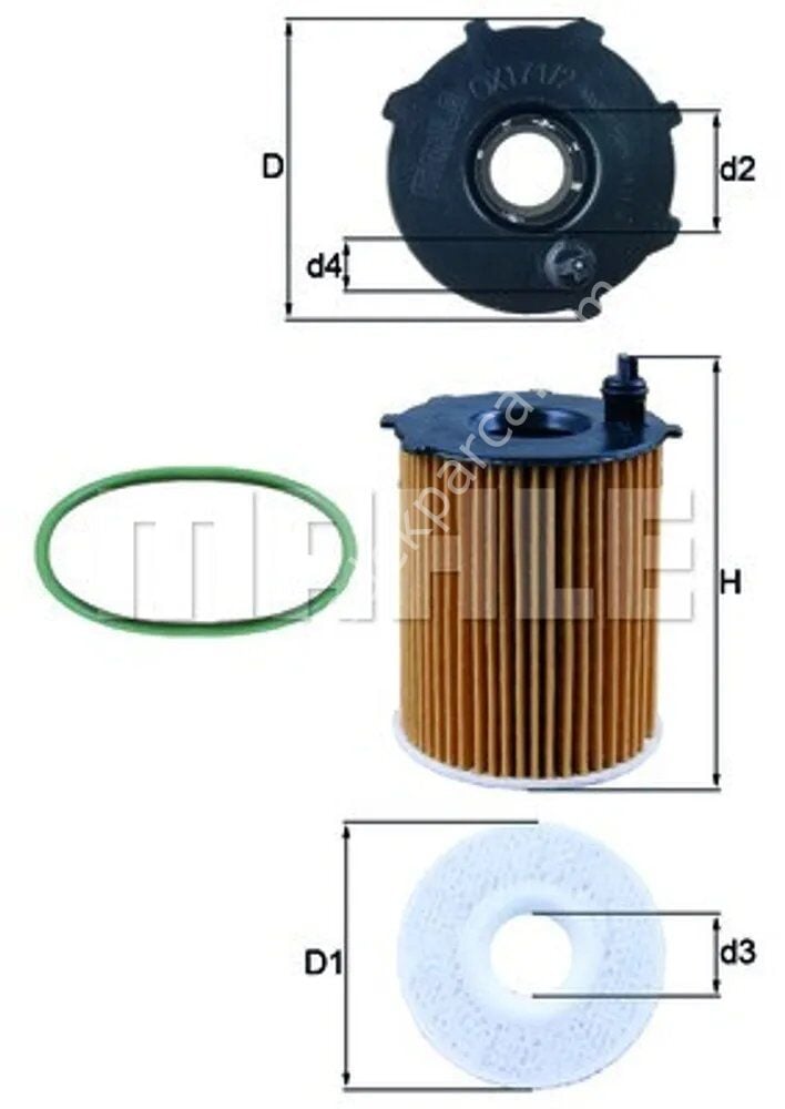 MAHLE OX171/2D Yağ Filtresi