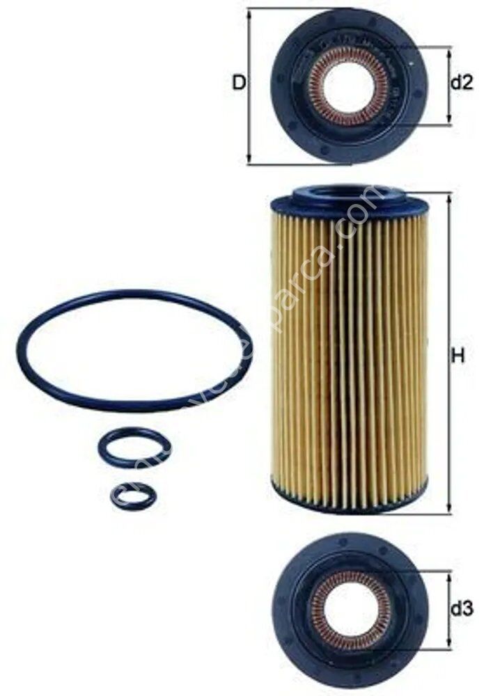 MAHLE OX179D Yağ Filtresi