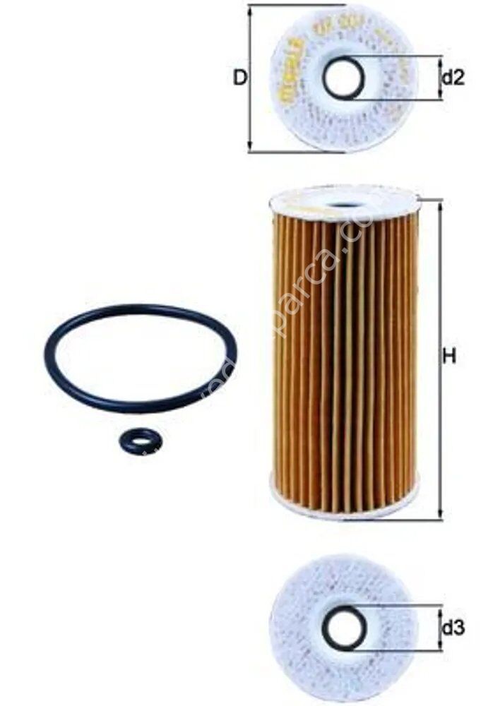 MAHLE OX201D Yağ Filtresi