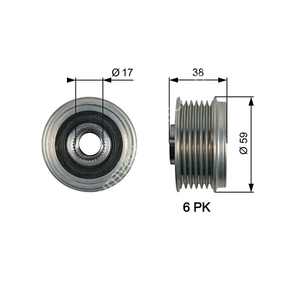 GATES OAP7168 Alternatör Kasnağı