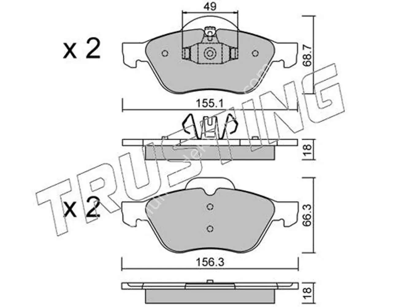 TRW GDB3441 FREN BALATASI ARKA