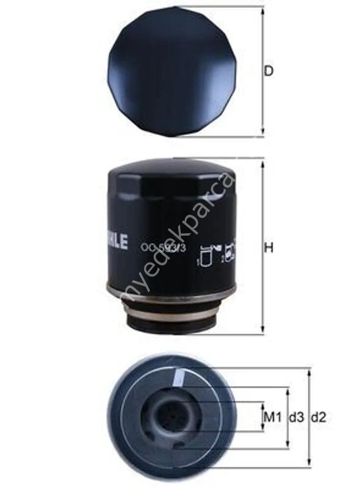 MAHLE OC593/3 Yağ Filtresi