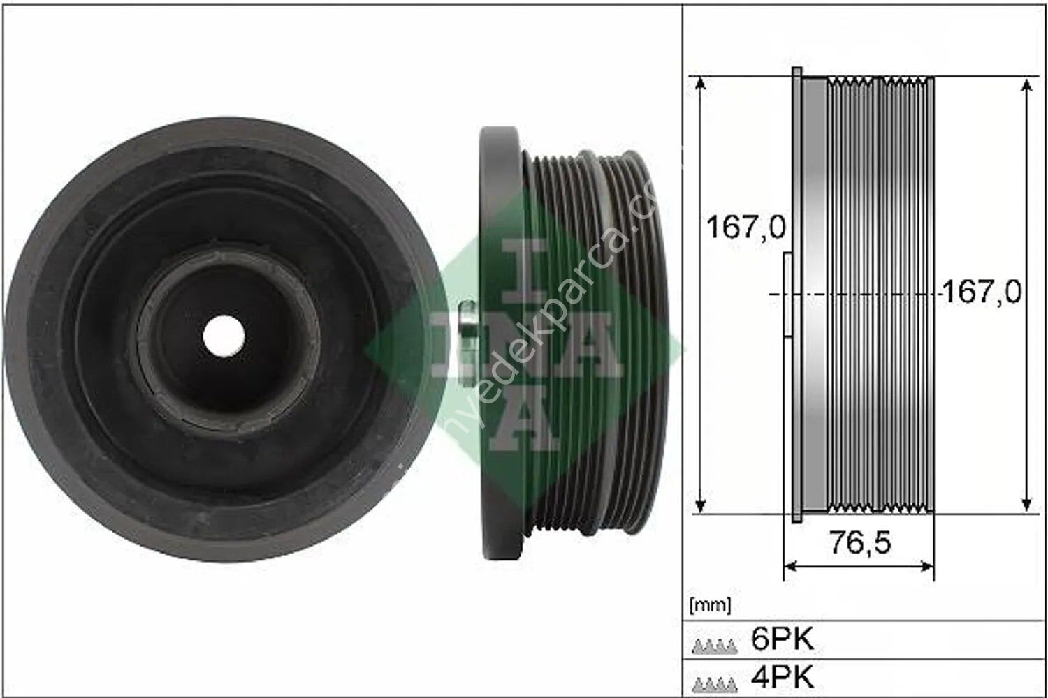 INA 544 0082 10 Krank Kasnağı