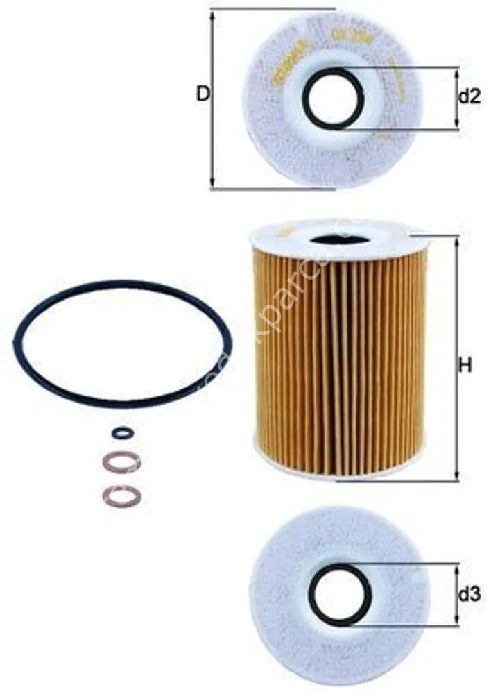 MAHLE OX254D3 Yağ Filtresi