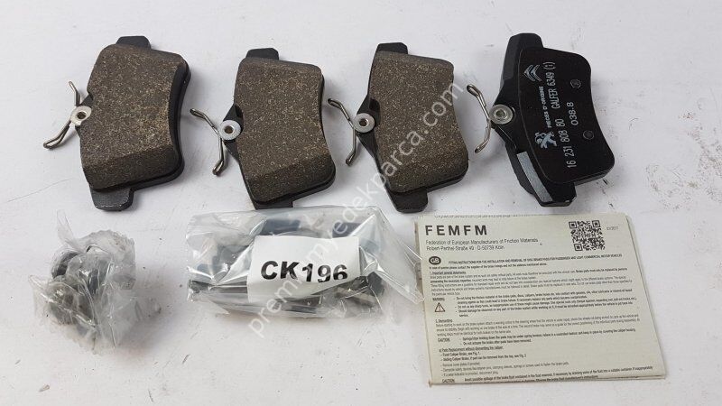 PEUGEOT/CITROEN 10117351 Fren Balatası Seti