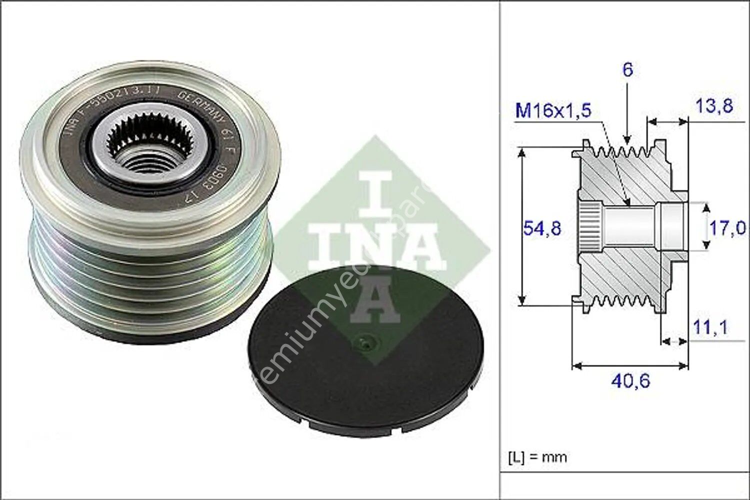 INA 535 0102 10 Alternatör Kasnağı
