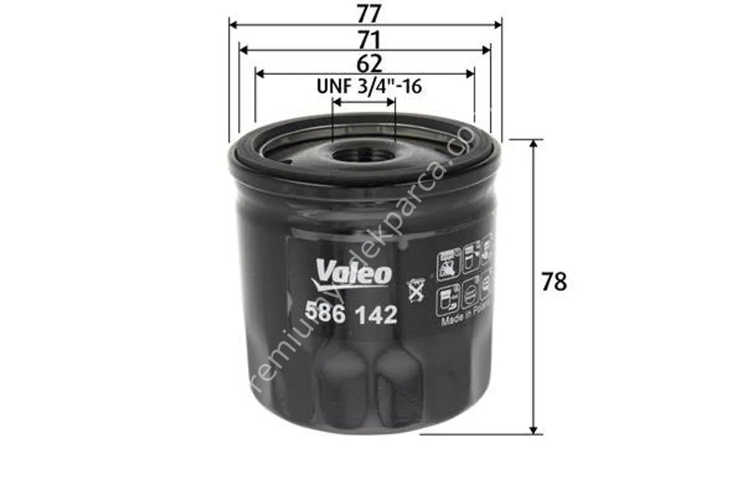VALEO 586142 Yağ Filtresi